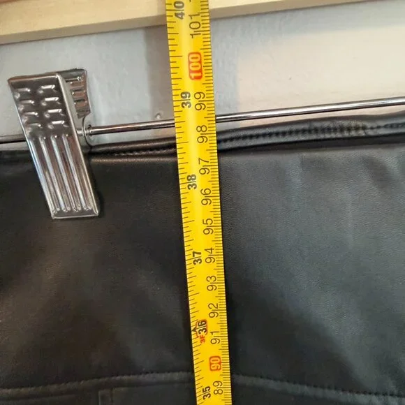 Wolford Black Vegan (Faux) Leather Pants Size 4 US  High Waisted NWT - Picture 6 of 10